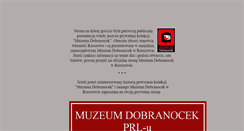 Desktop Screenshot of muzeumdobranocek.pl
